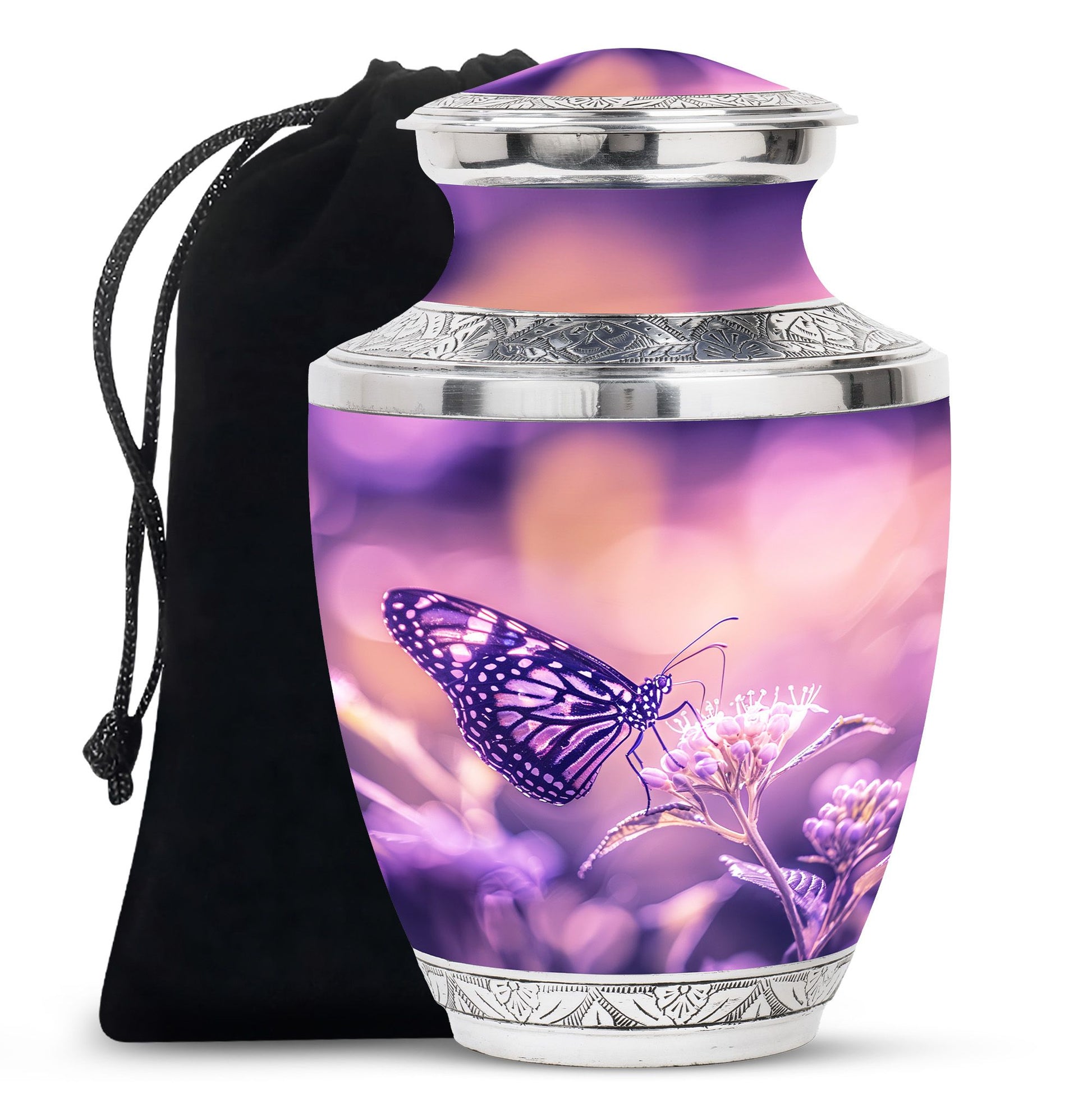 Butterfly Theme Large Urn 10 Inch