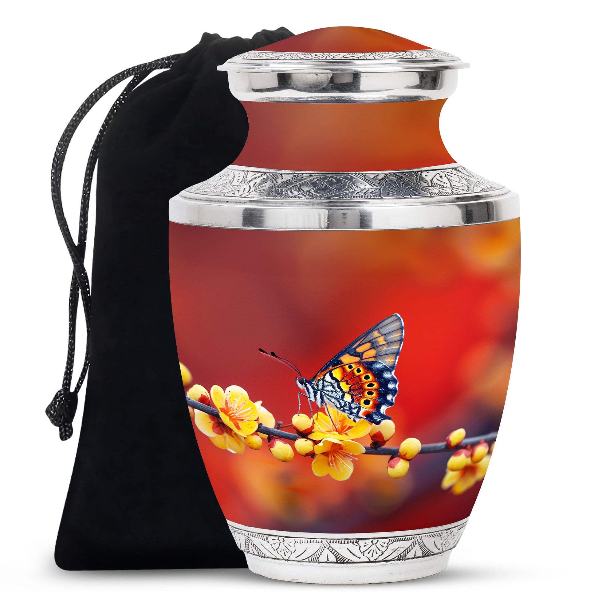 Butterfly Theme Large Urn 10 Inch