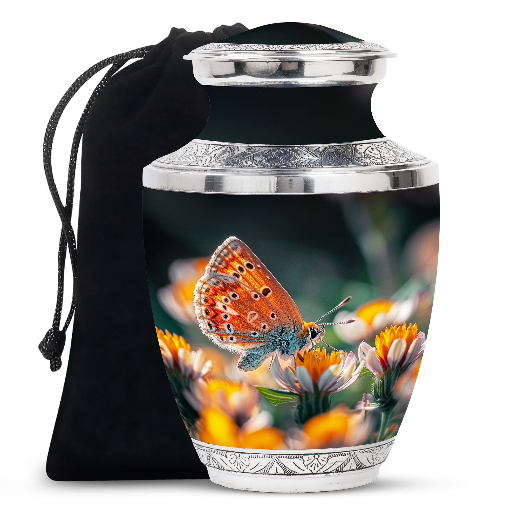 Butterfly Theme Large Urn 10 Inch