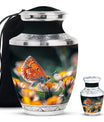Butterfly Theme Large Urn With 1 Keepsake Urn