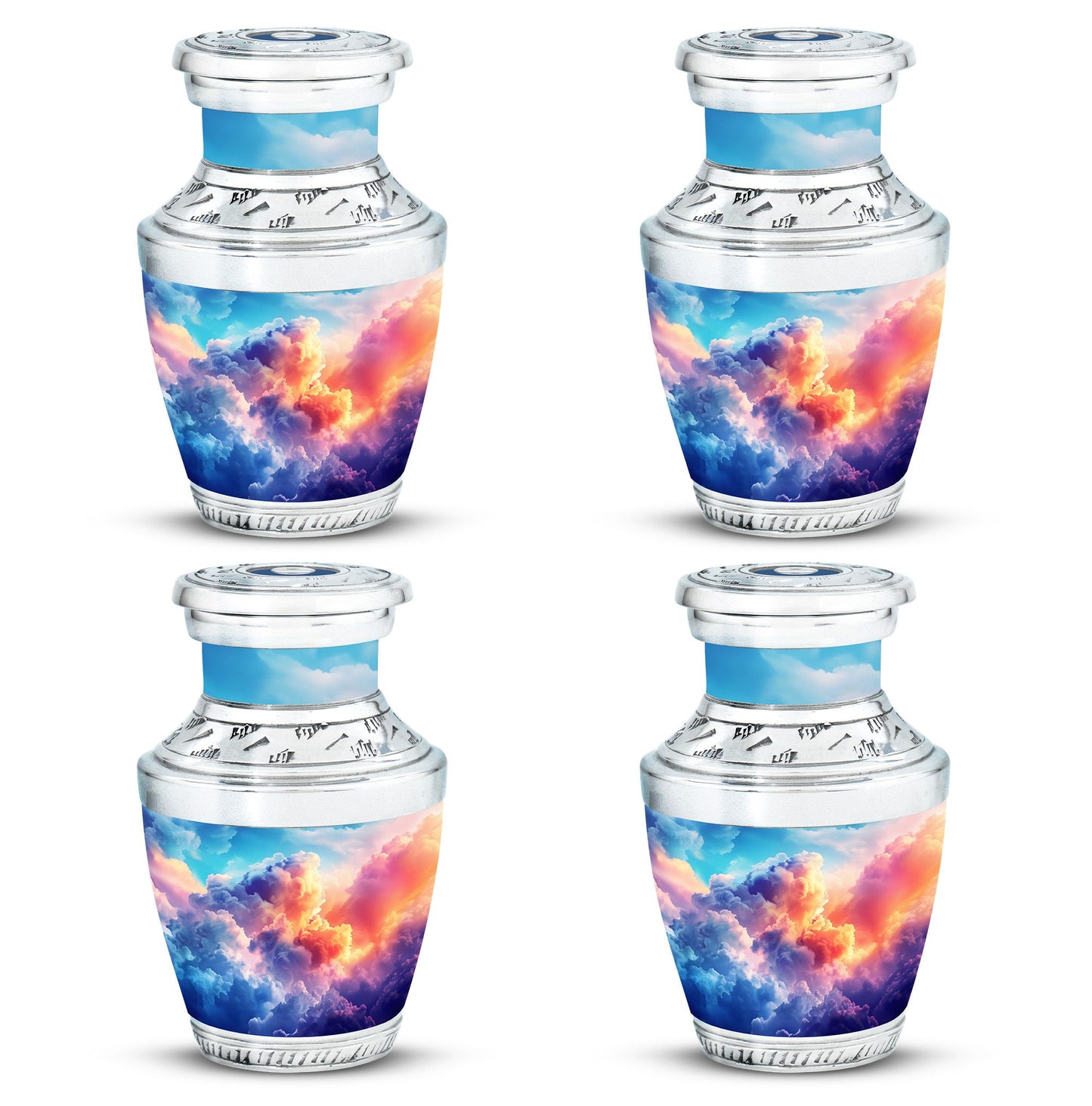 Clouds Theme 3 Inch Keepsake Pack of 4