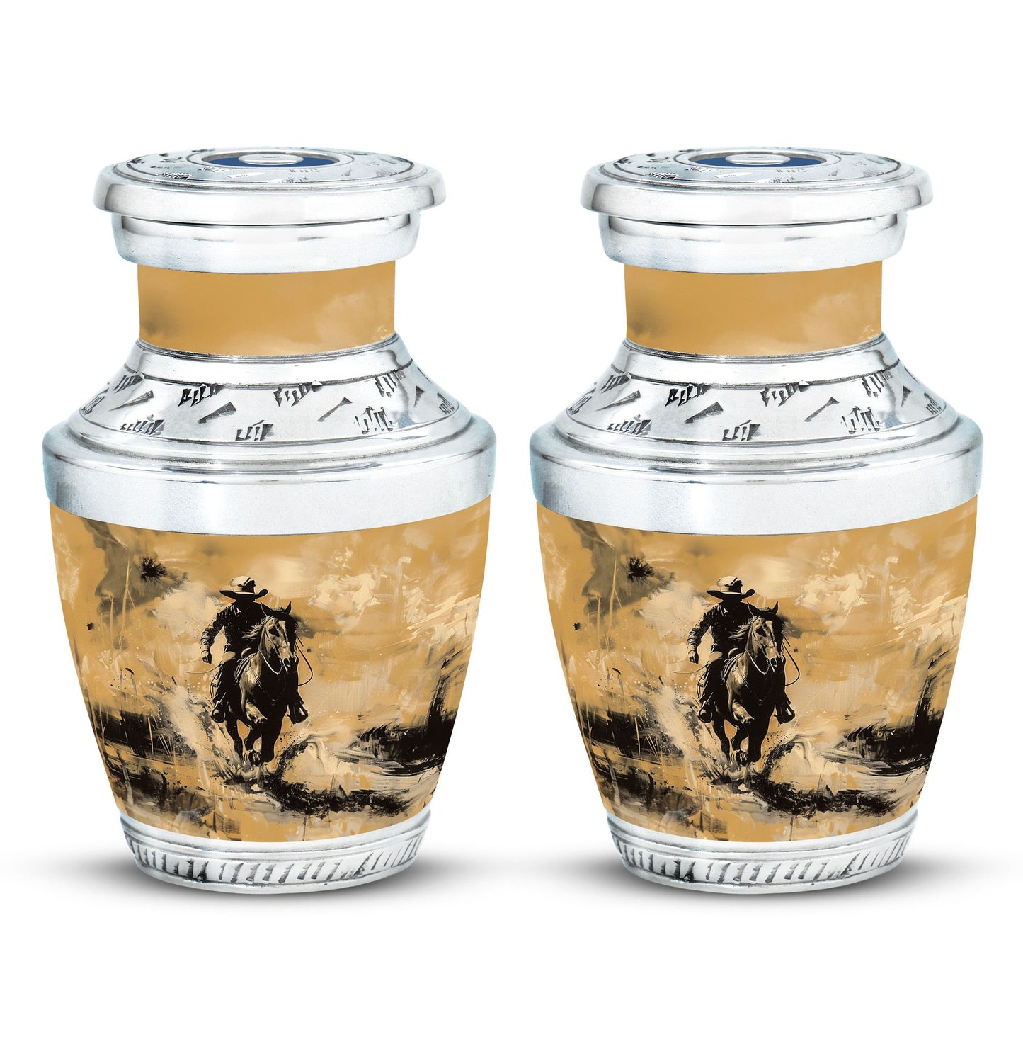 Cowboy Theme 3 Inch Keepsake Pack of 2