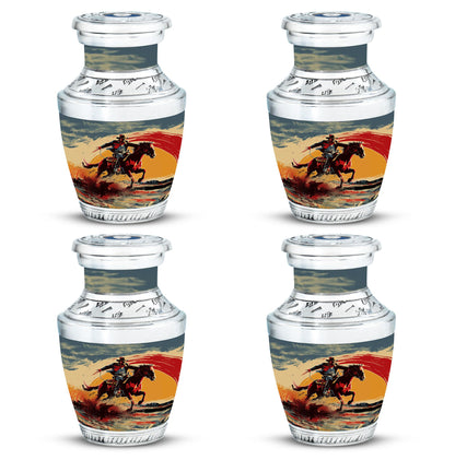 Cowboy Theme 3 Inch Keepsake Pack of 4