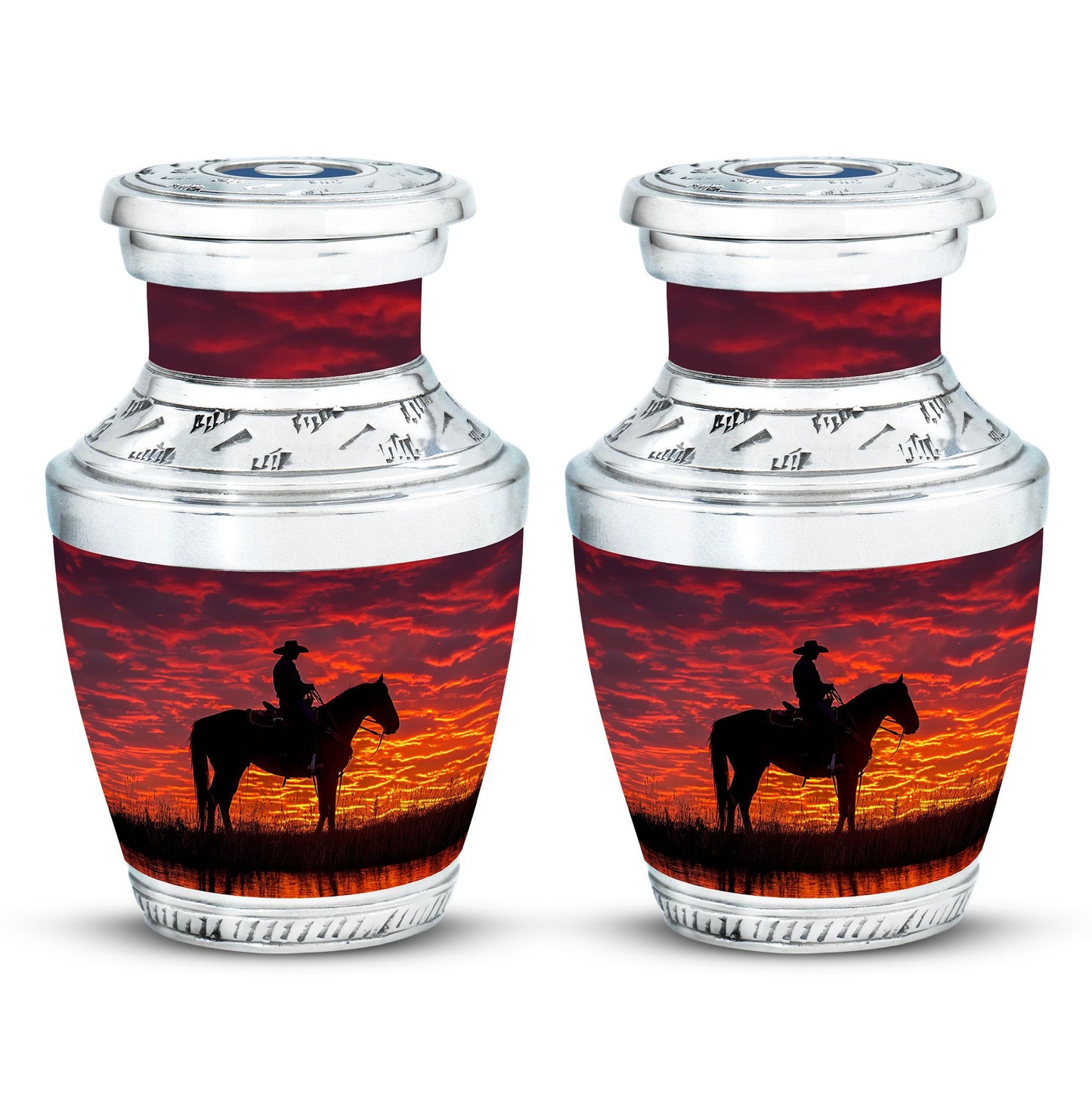 Cowboy Theme 3 Inch Keepsake Pack of 2