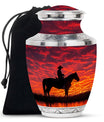 Cowboy Theme Large Urn 10 Inch