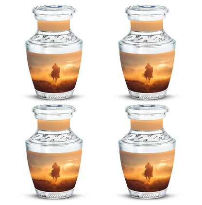 Cowboy Theme 3 Inch Keepsake Pack of 4
