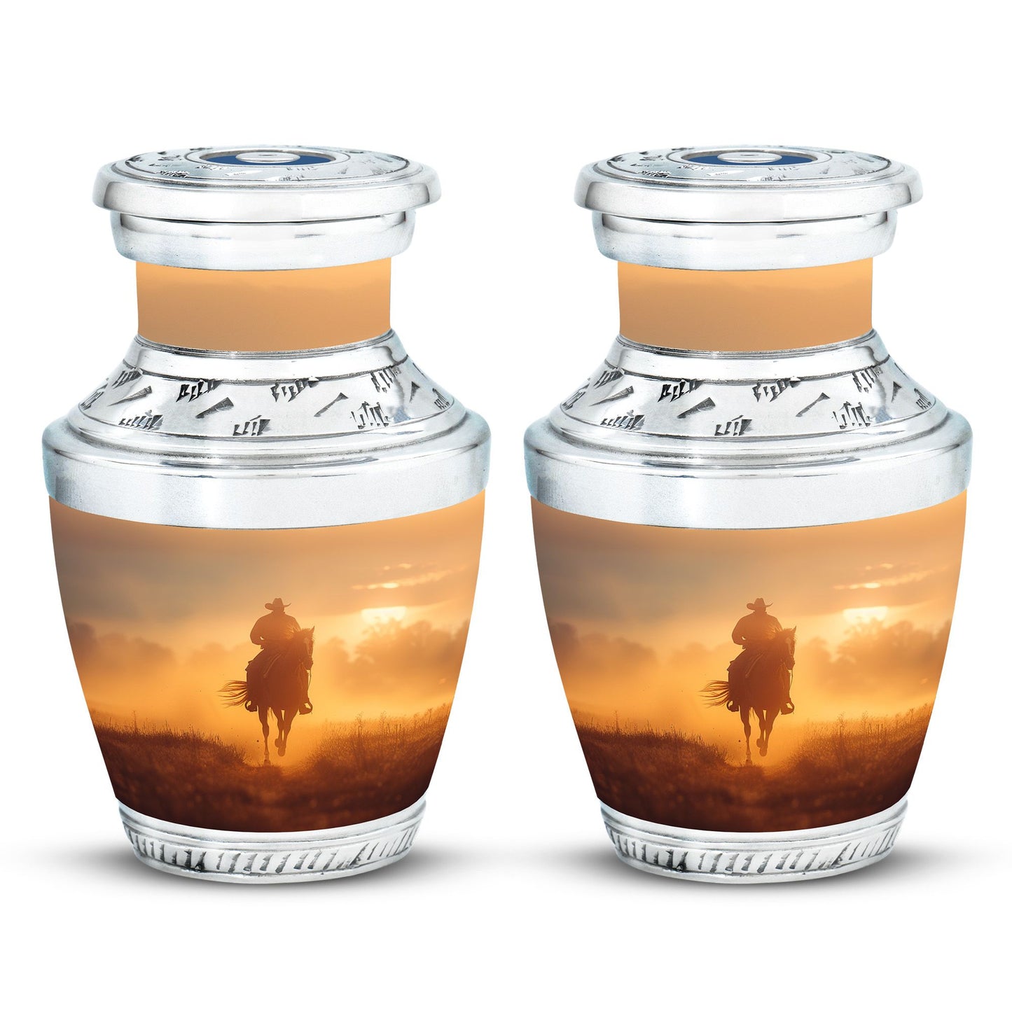 Cowboy Theme 3 Inch Keepsake Pack of 2