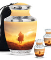 Cowboy Theme Large Urn With 2 Keepsake Urn