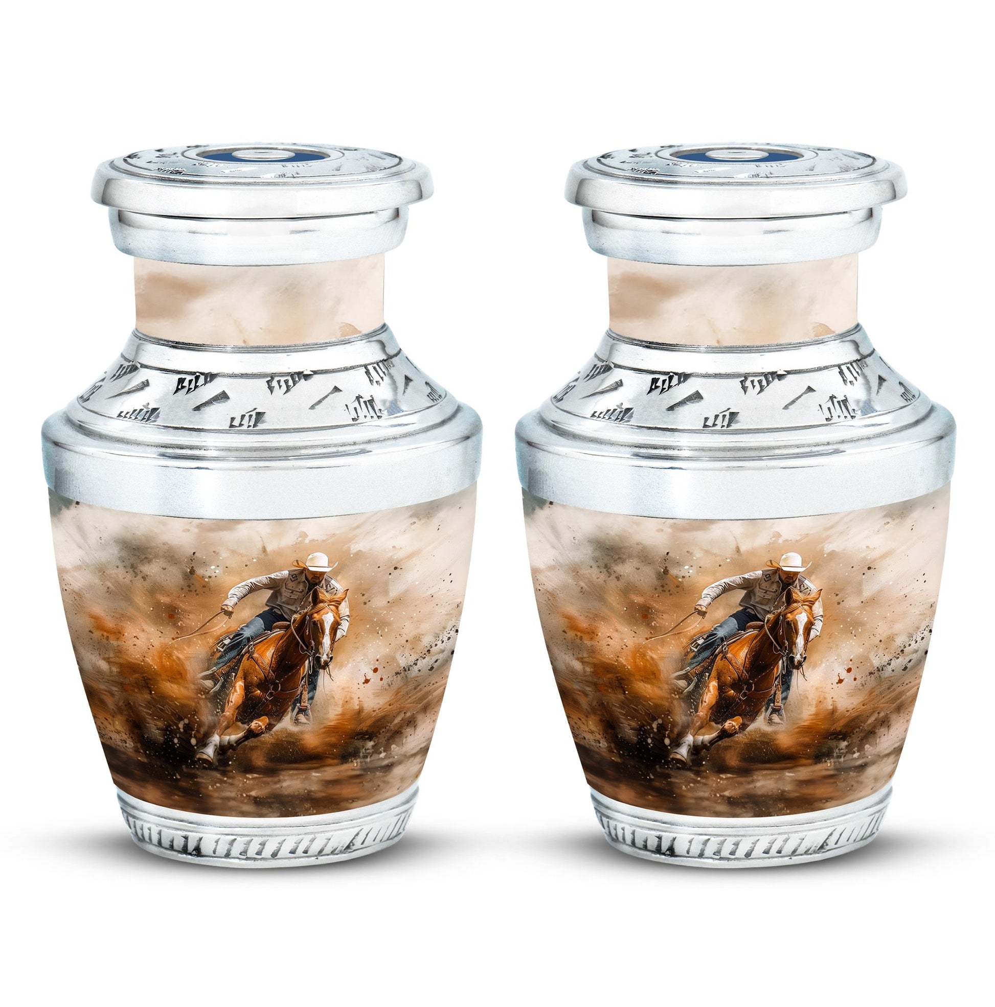 Cowboy Theme 3 Inch Keepsake Pack of 2