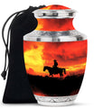 Cowboy Theme Large Urn 10 Inch