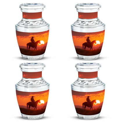 Cowboy Theme 3 Inch Keepsake Pack of 4