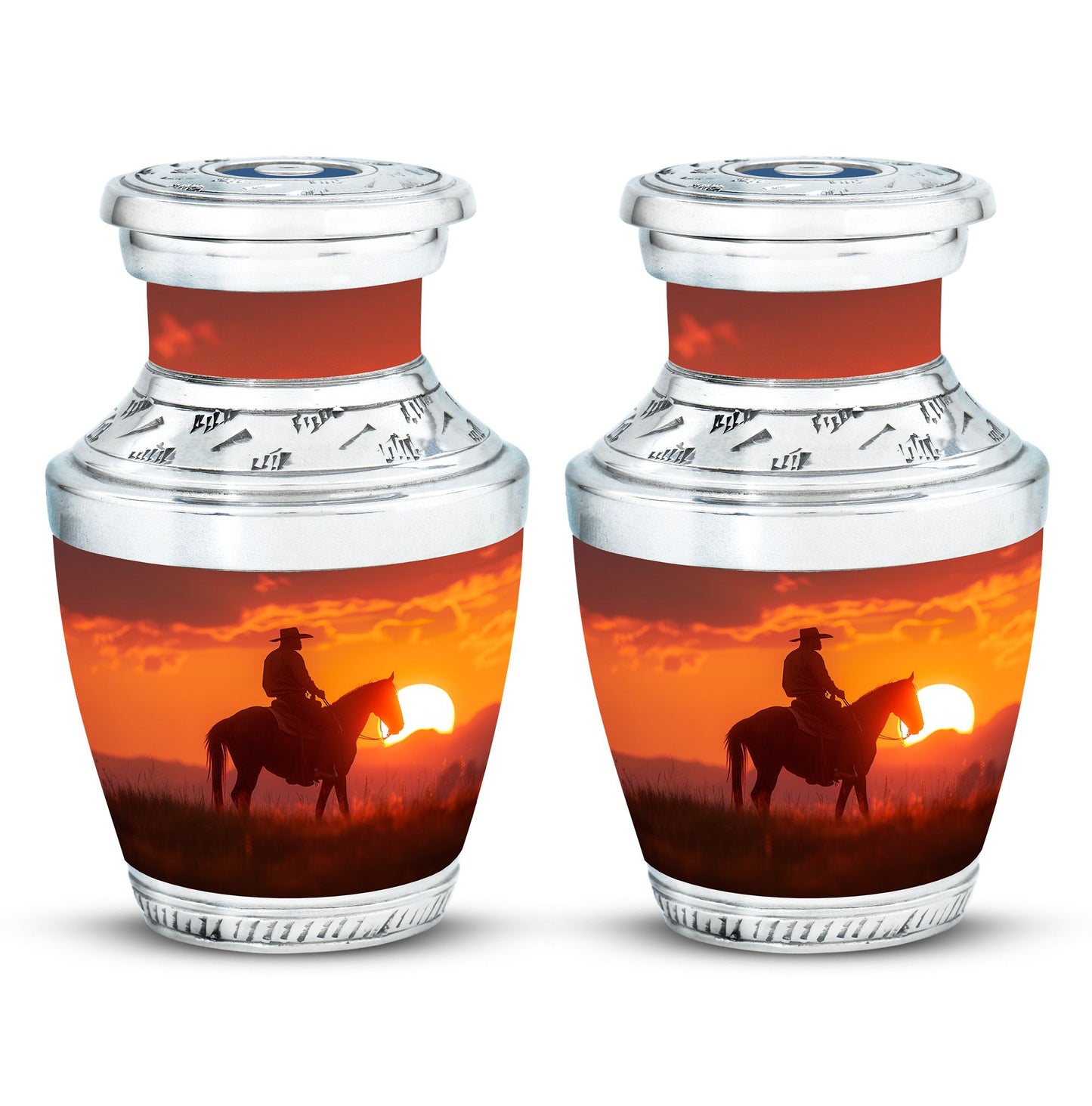 Cowboy Theme 3 Inch Keepsake Pack of 2