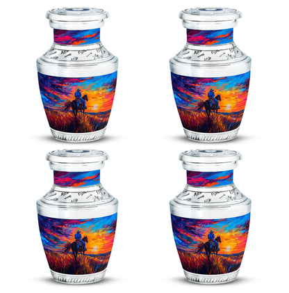 Cowboy Theme 3 Inch Keepsake Pack of 4