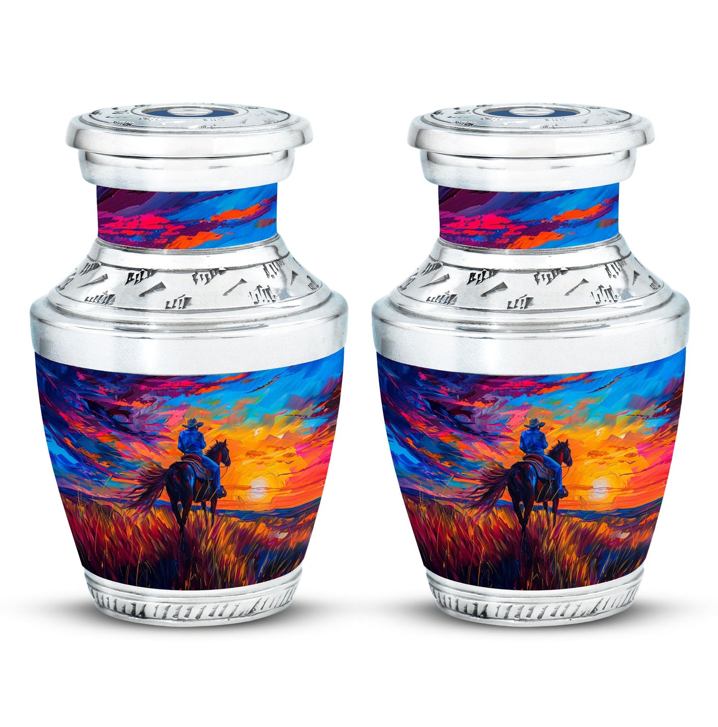 Cowboy Theme 3 Inch Keepsake Pack of 2