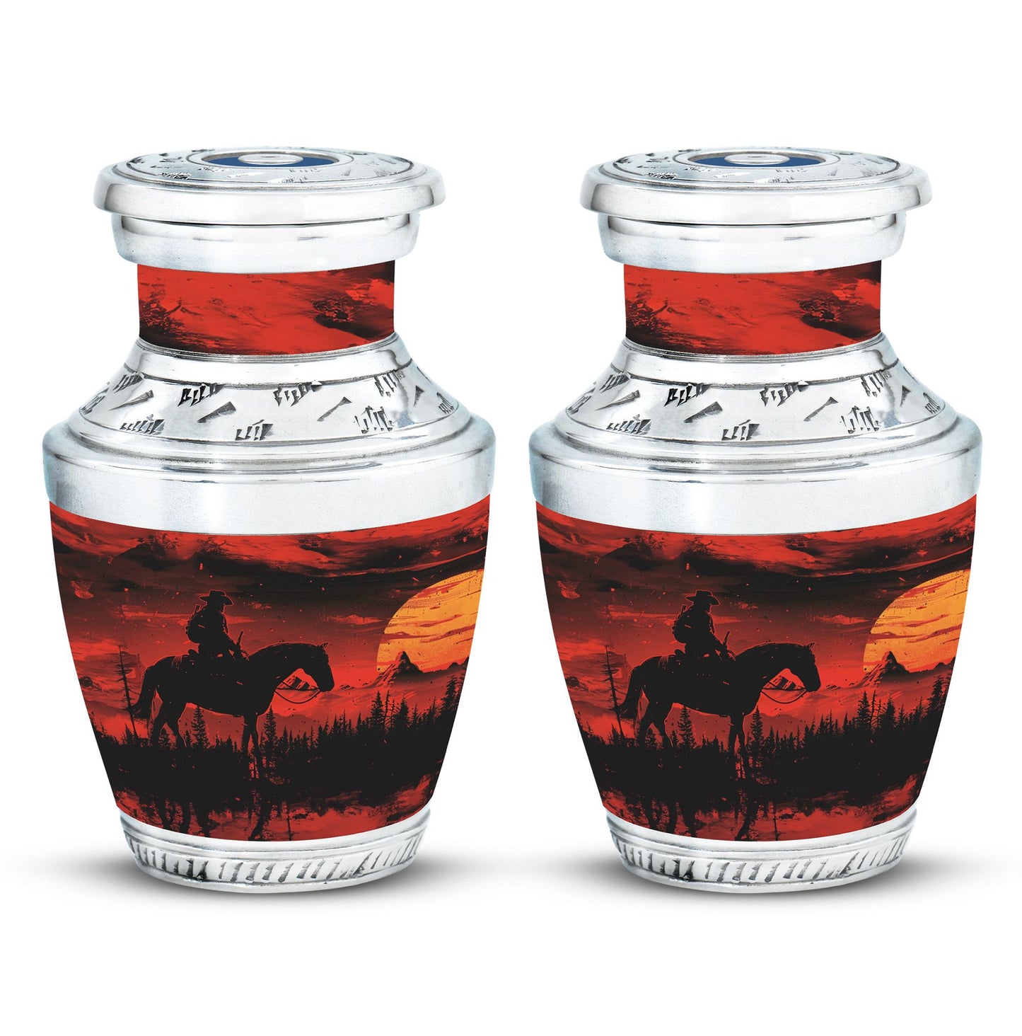 Cowboy Theme 3 Inch Keepsake Pack of 2