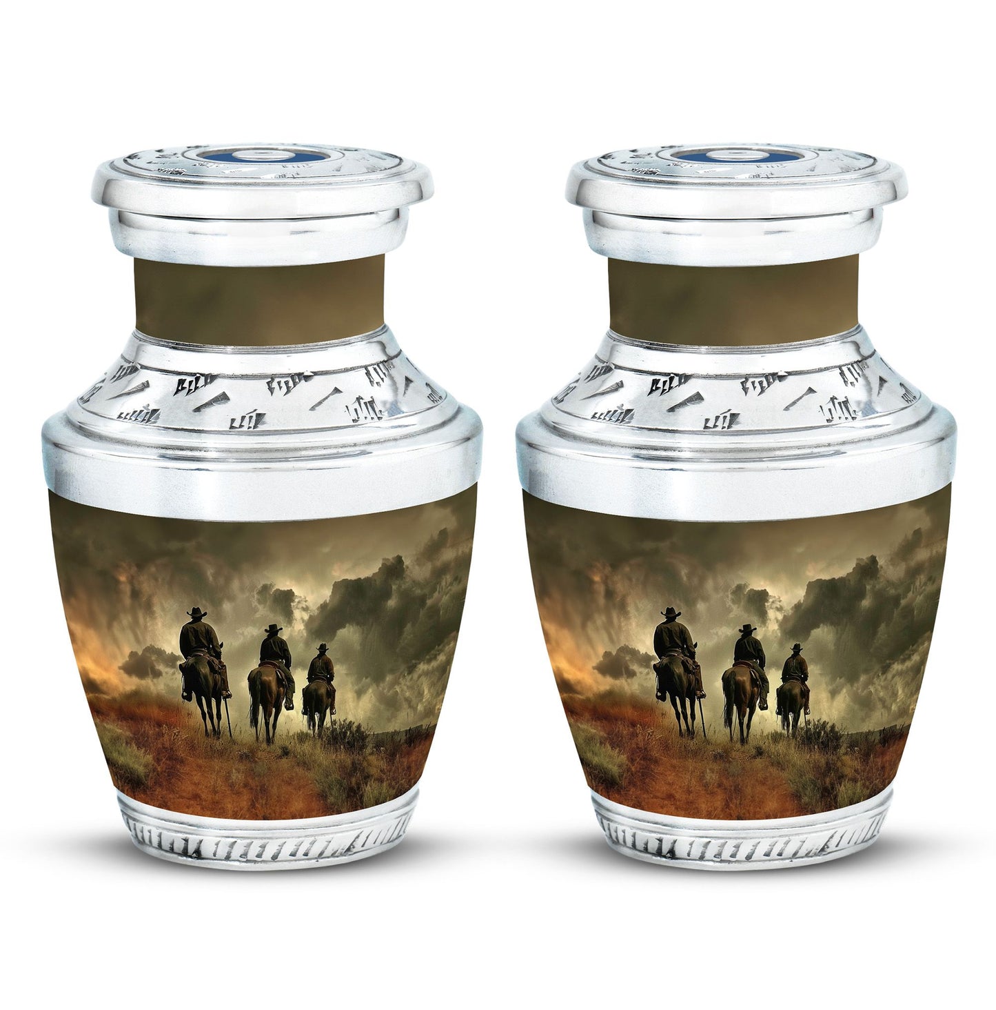 Cowboy Theme 3 Inch Keepsake Pack of 2