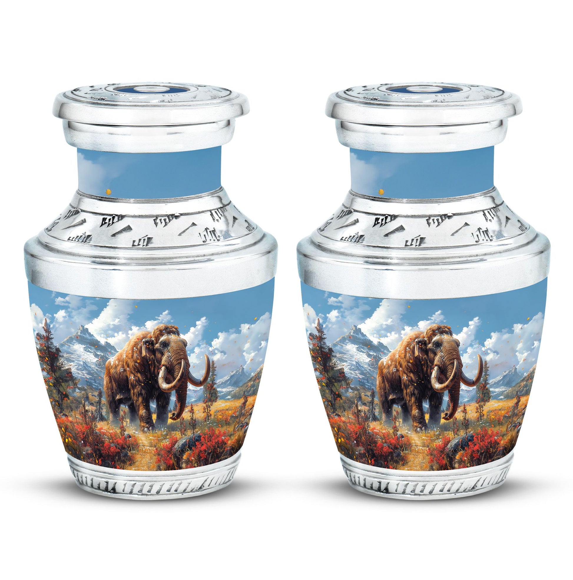 Mamoth Theme 3 Inch Keepsake Pack of 2