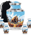 Mamoth Theme Large Urn With 4 Keepsake Urn