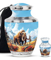 Mamoth Theme Large Urn With 1 Keepsake Urn