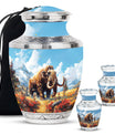 Mamoth Theme Large Urn With 2 Keepsake Urn