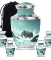 Mamoth Theme Large Urn With 4 Keepsake Urn
