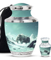 Mamoth Theme Large Urn With 1 Keepsake Urn
