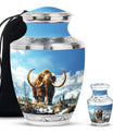 Mamoth Theme Large Urn With 1 Keepsake Urn