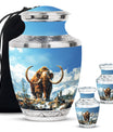 Mamoth Theme Large Urn With 2 Keepsake Urn