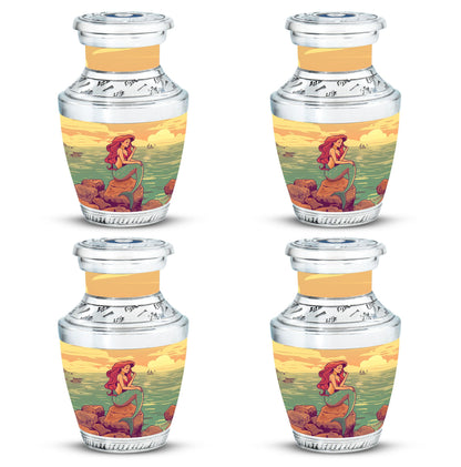 Mermaid Theme 3 Inch Keepsake Pack of 4