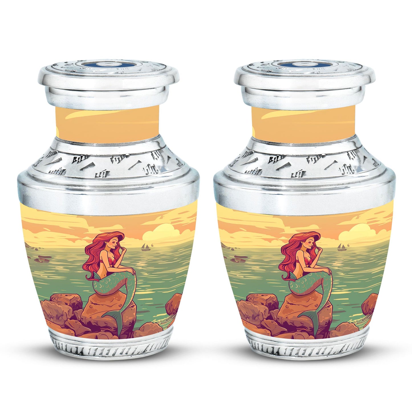 Mermaid Theme 3 Inch Keepsake Pack of 2