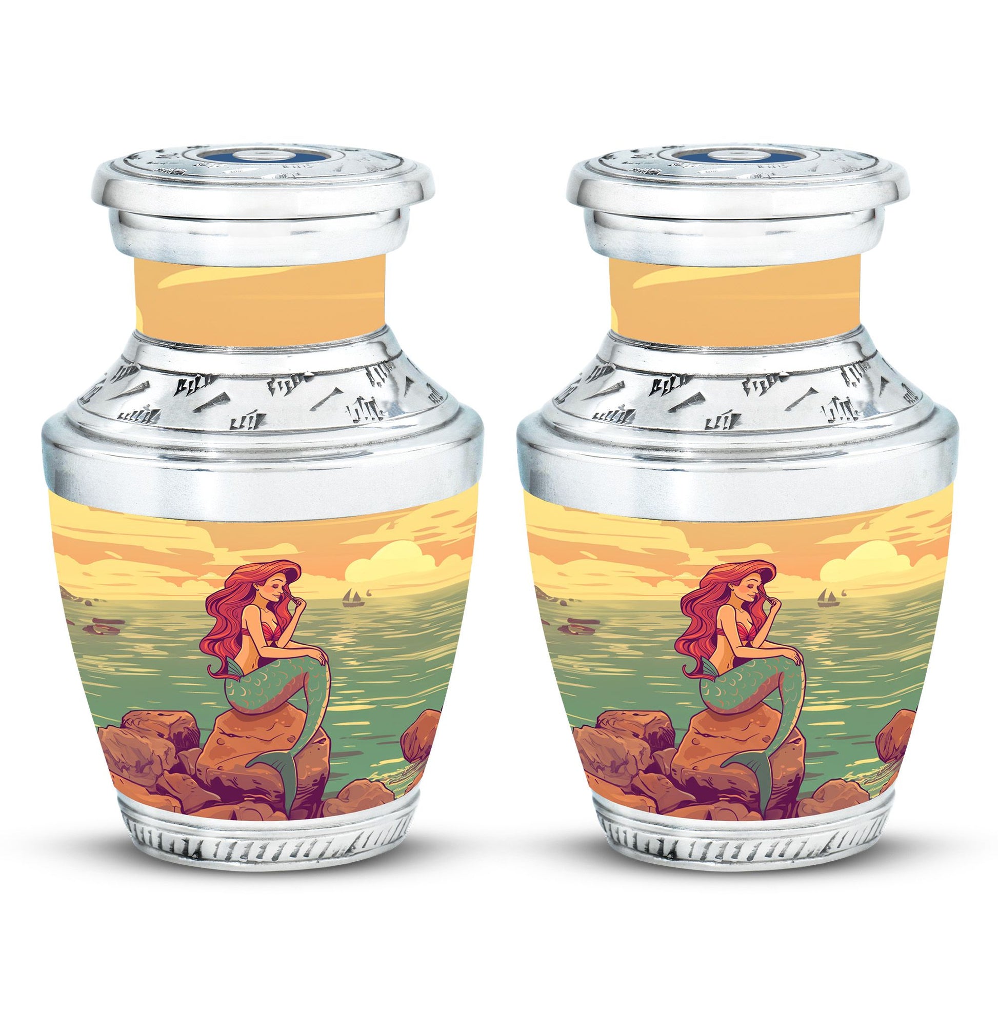 Mermaid Theme 3 Inch Keepsake Pack of 2