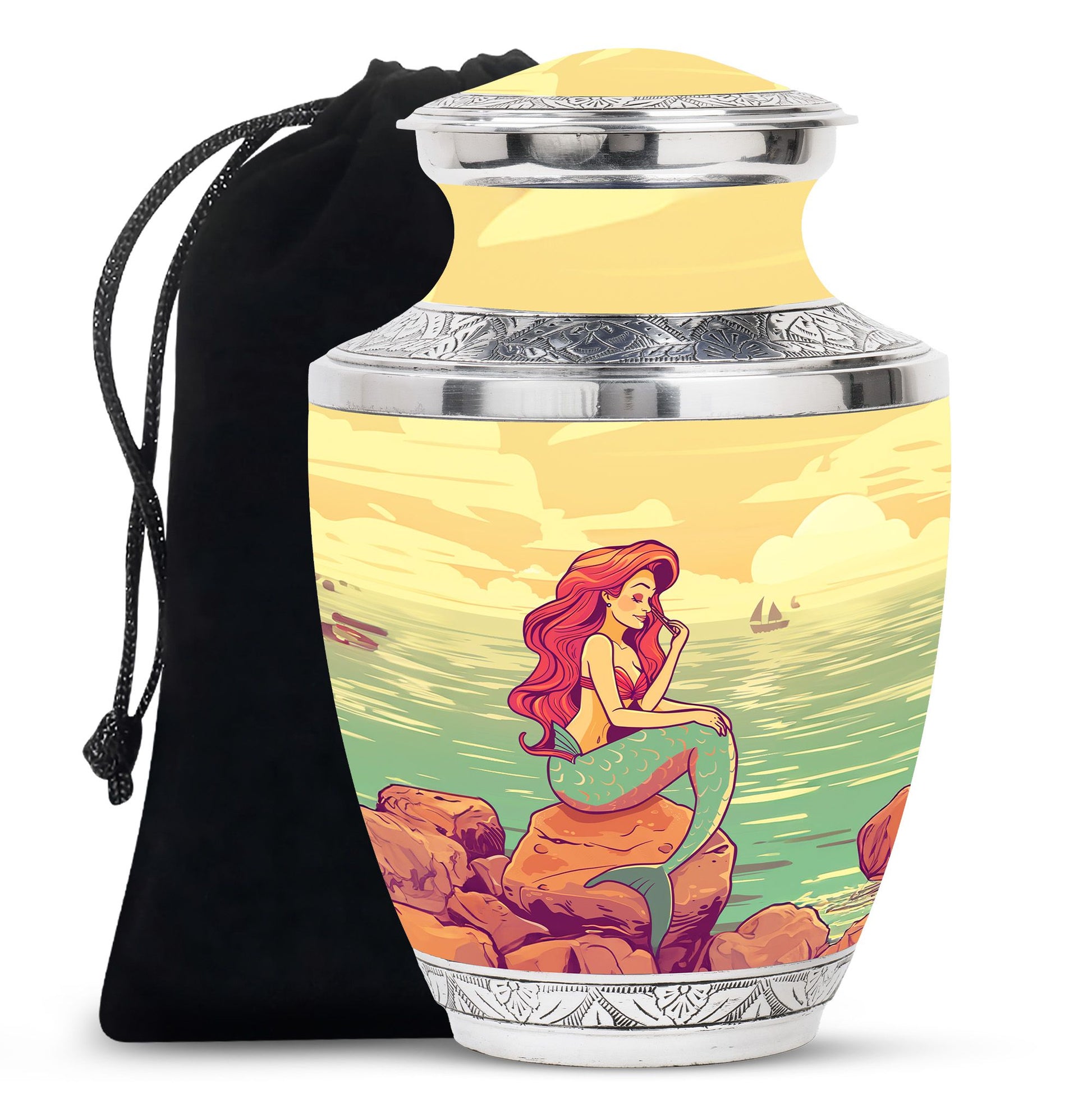 Mermaid Theme Large Urn 10 Inch