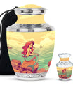 Mermaid Theme Large Urn With 1 Keepsake Urn
