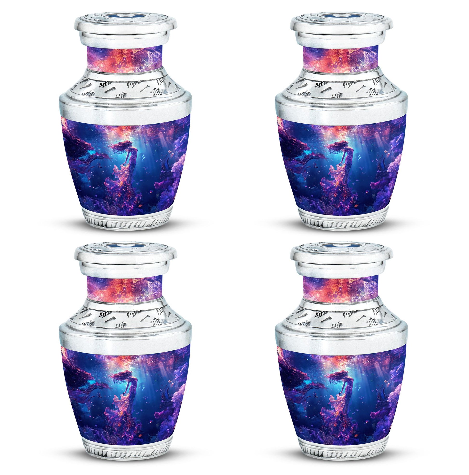 Mermaid Theme 3 Inch Keepsake Pack of 4