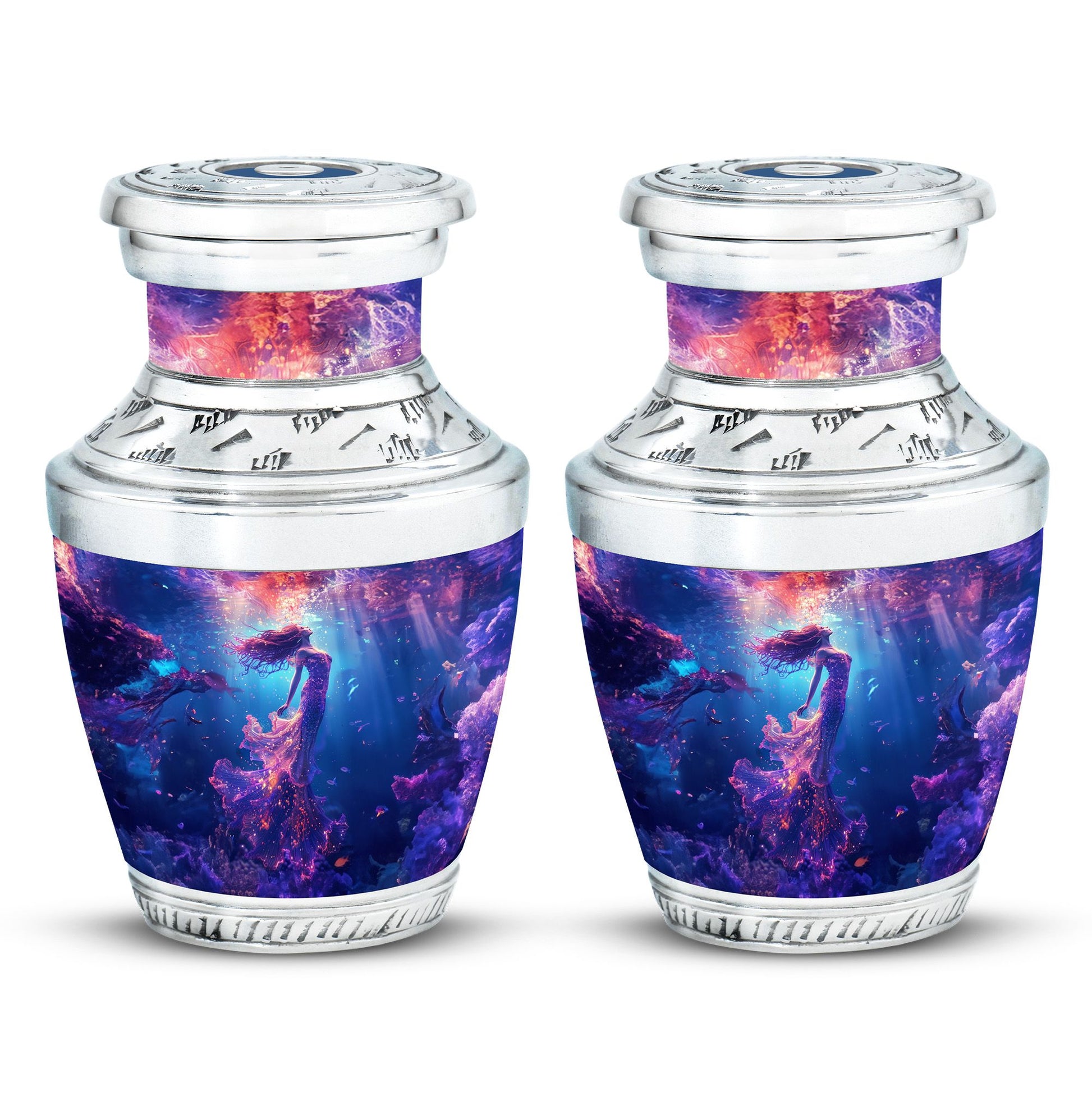 Mermaid Theme 3 Inch Keepsake Pack of 2