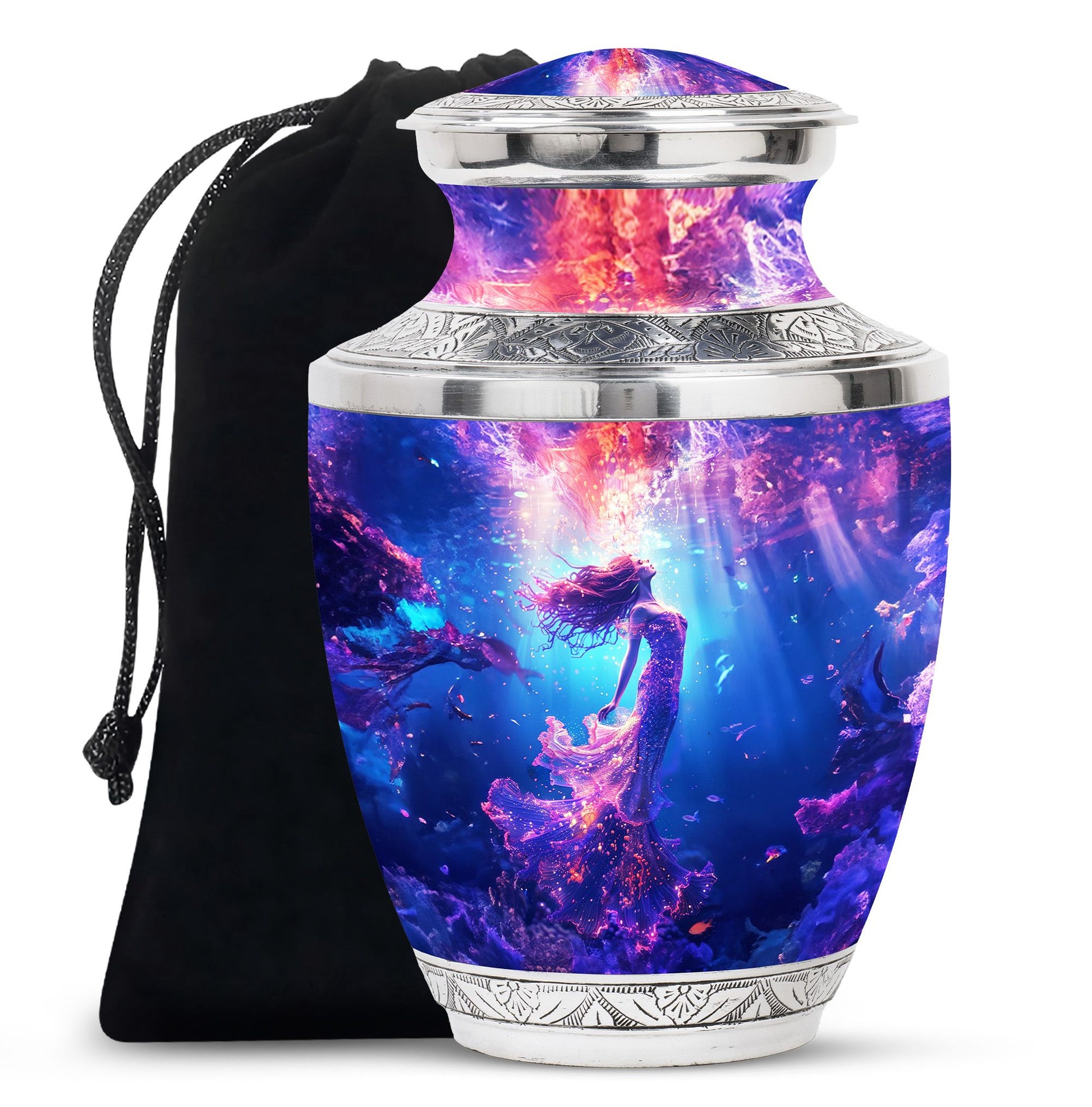 Mermaid Theme Large Urn 10 Inch