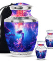Mermaid Theme Large Urn With 2 Keepsake Urn
