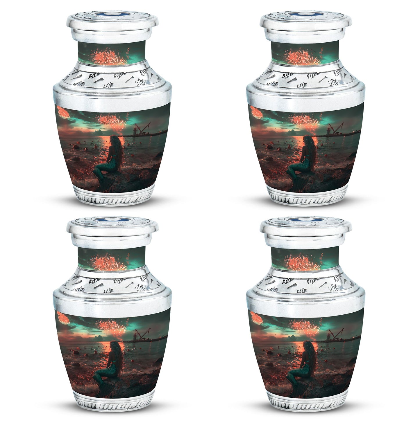 Mermaid Theme 3 Inch Keepsake Pack of 4