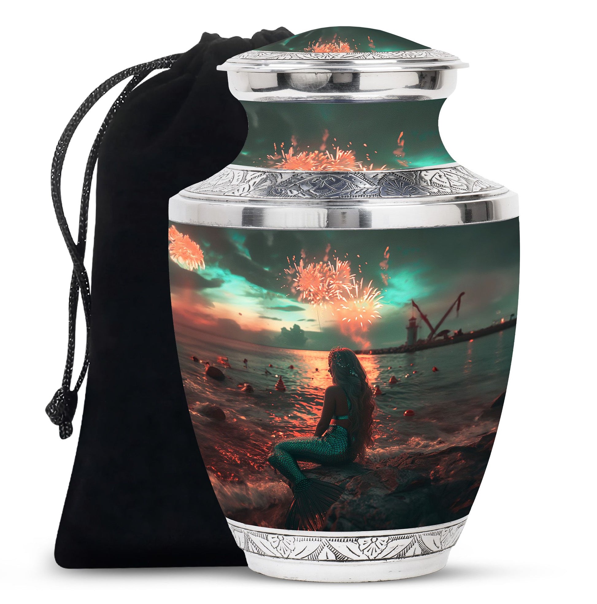 Mermaid Theme Large Urn 10 Inch