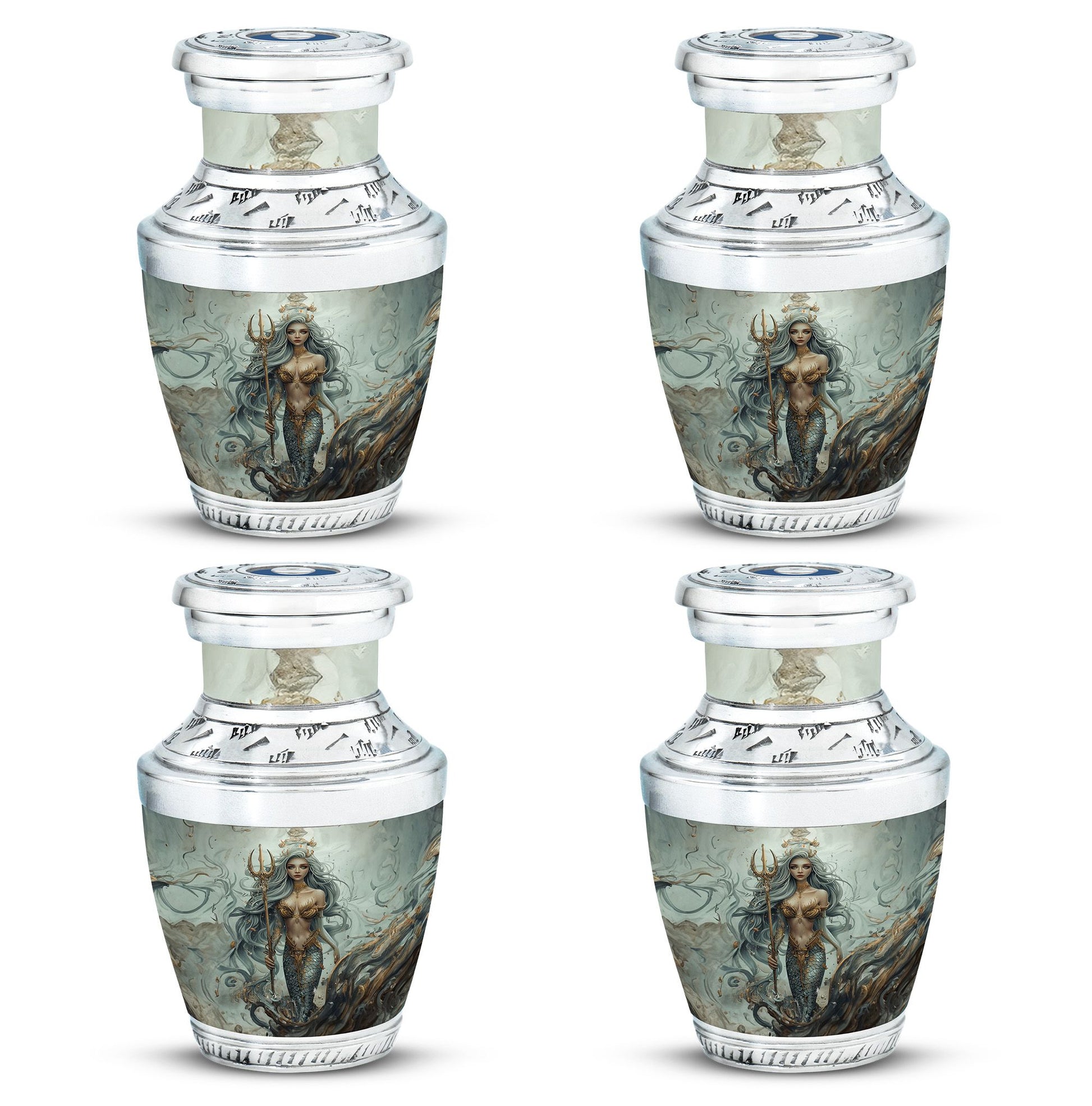 Mermaid Theme 3 Inch Keepsake Pack of 4