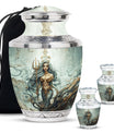 Mermaid Theme Large Urn With 2 Keepsake Urn