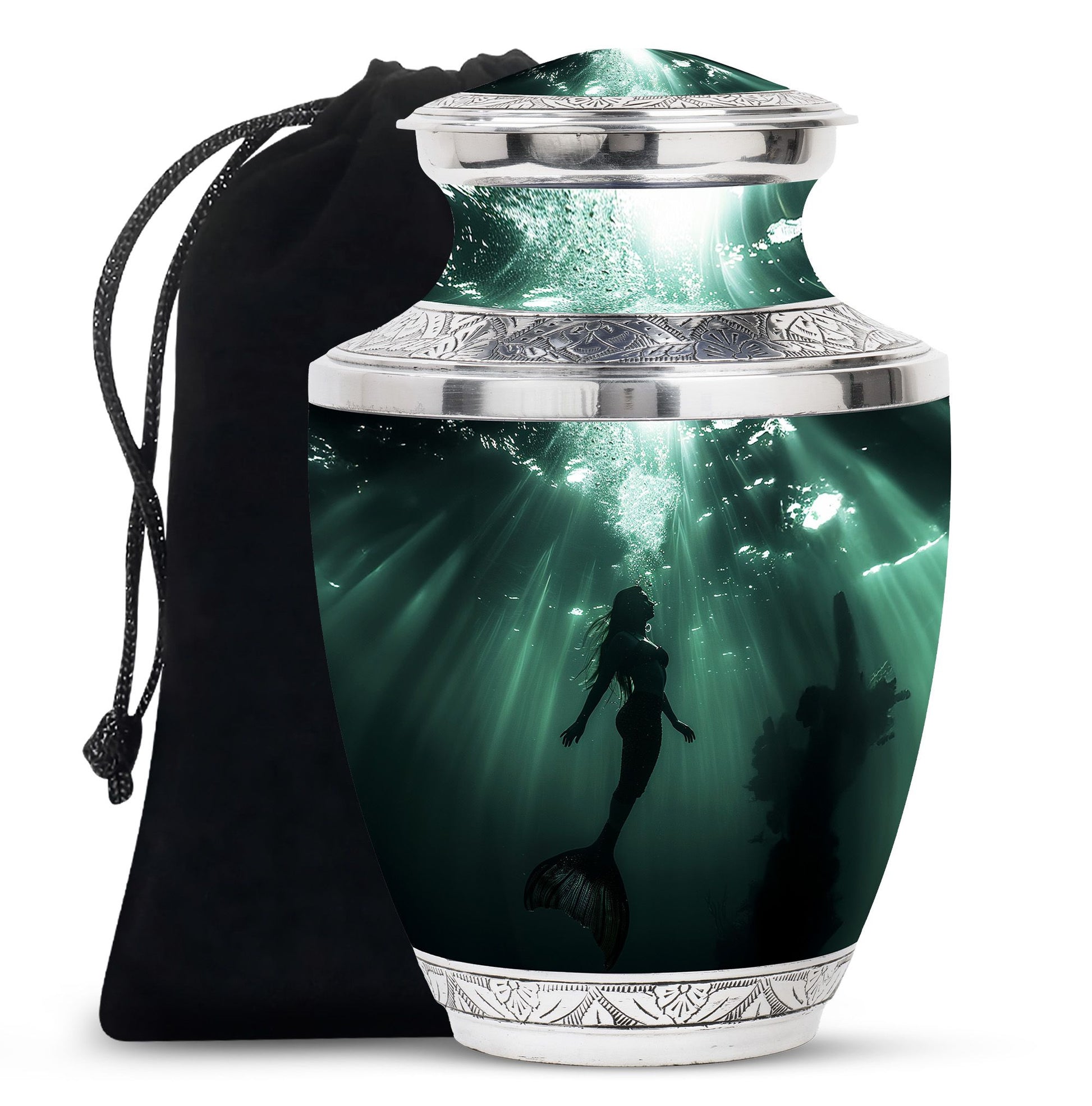 Mermaid Theme Large Urn 10 Inch