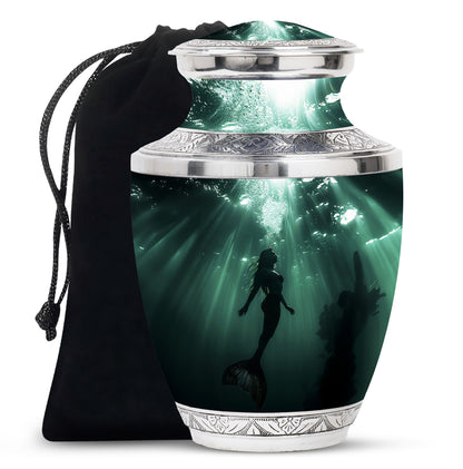 Mermaid Theme Large Urn 10 Inch