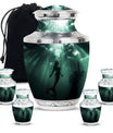 Mermaid Theme Large Urn With 4 Keepsake Urn