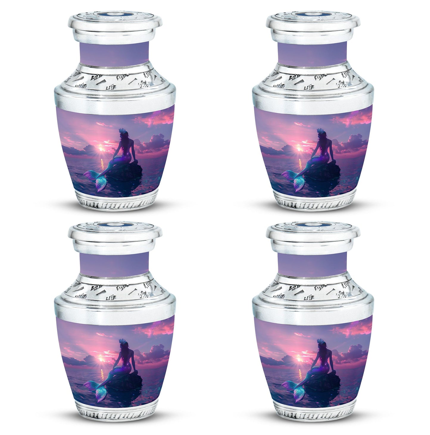 Mermaid Theme 3 Inch Keepsake Pack of 4