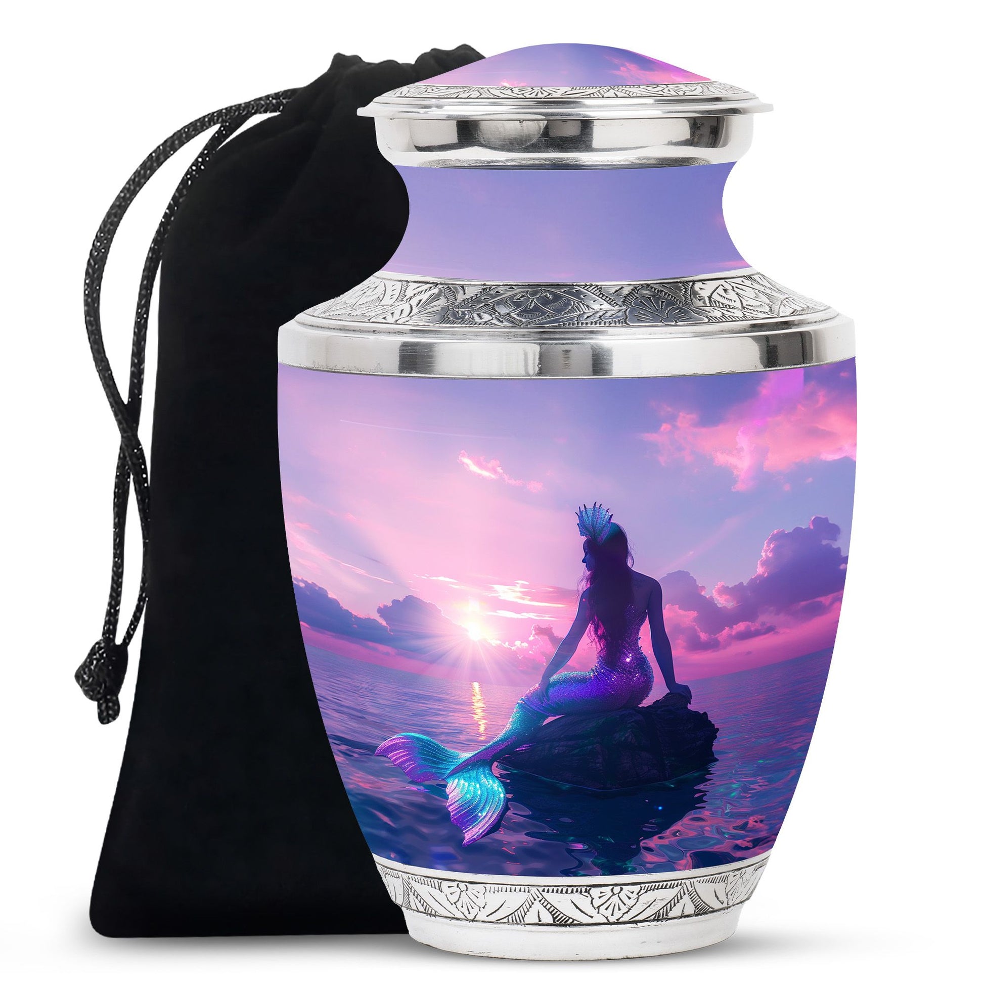 Mermaid Theme Large Urn 10 Inch