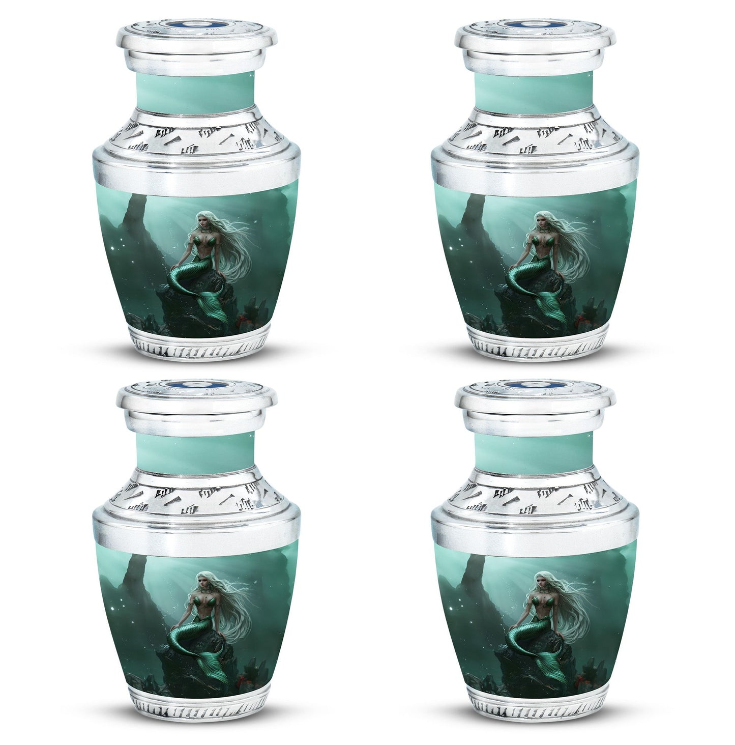 Mermaid Theme 3 Inch Keepsake Pack of 4