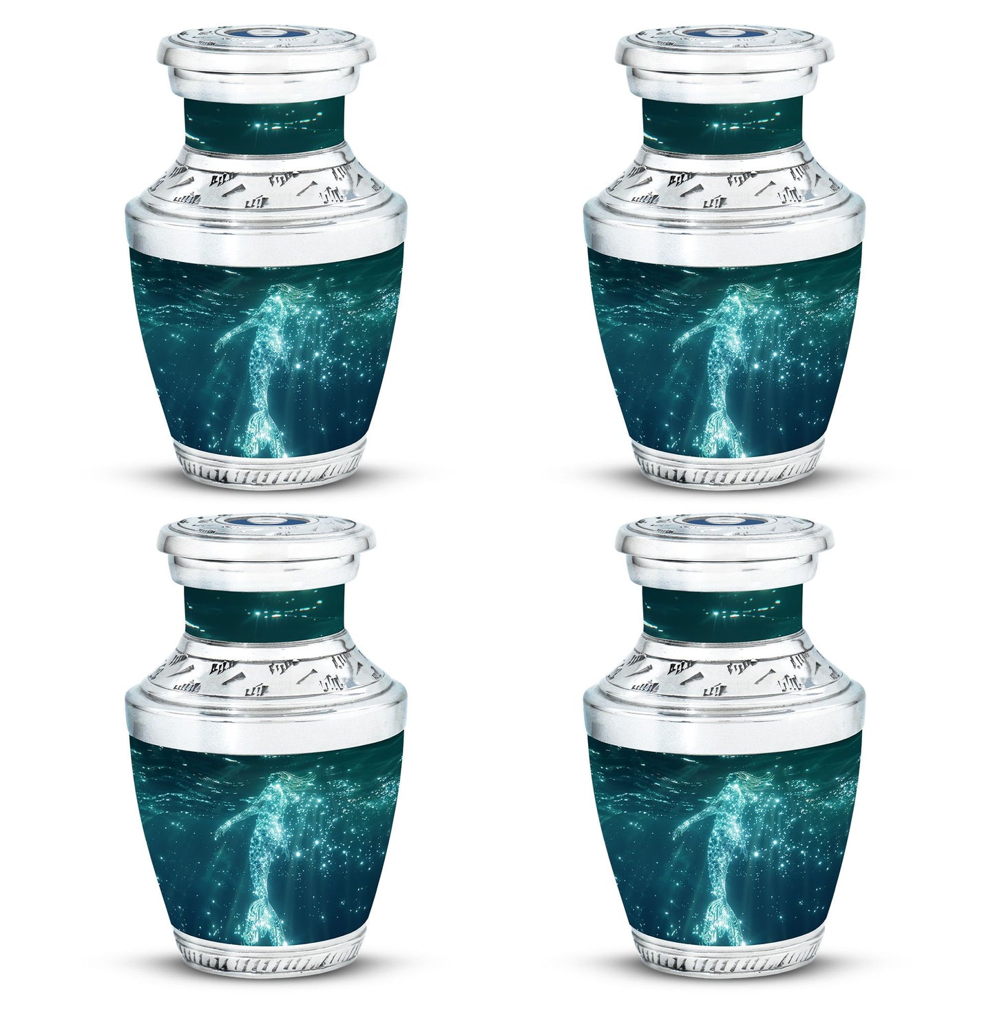 Mermaid Theme 3 Inch Keepsake Pack of 4