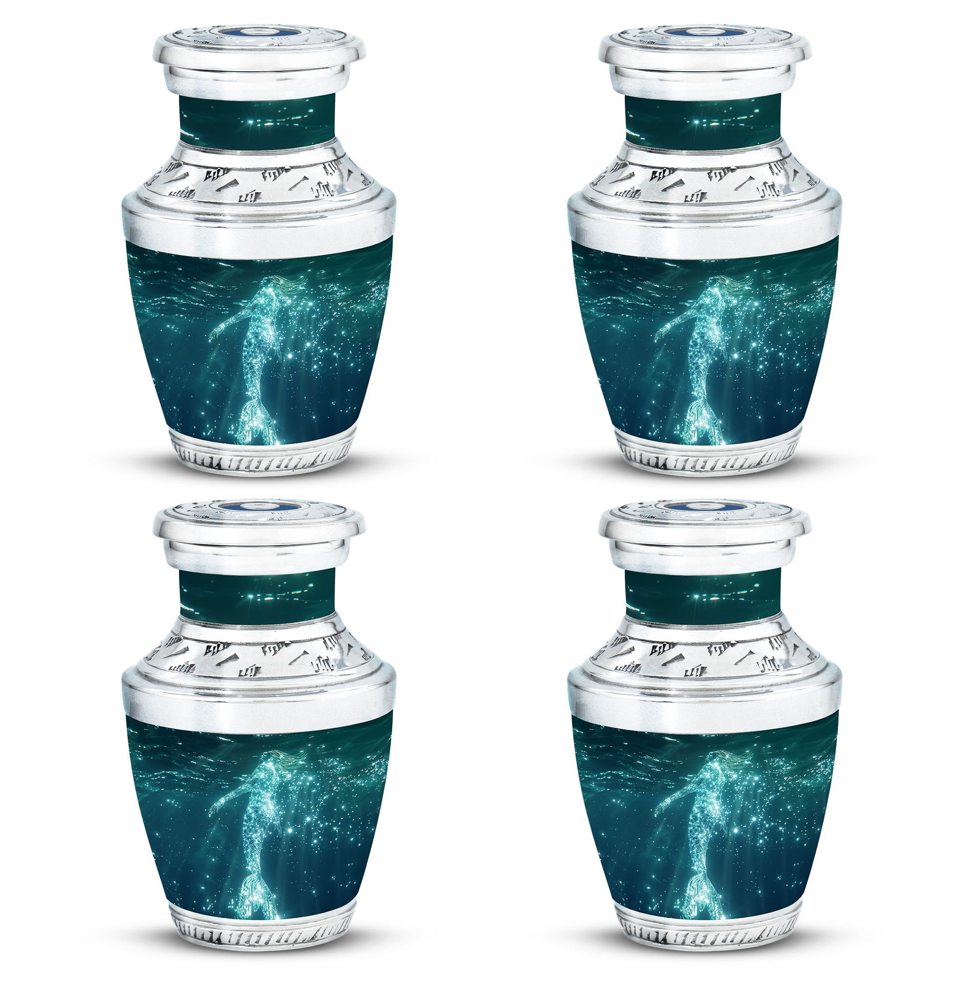 Mermaid Theme 3 Inch Keepsake Pack of 4