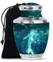 Mermaid Theme Large Urn 10 Inch